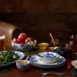 Caskata Dinnerware|Arbor Rimmed Dinner Plate Blue