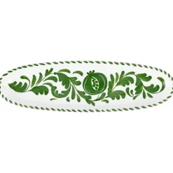 VIETRI Dinnerware|Arezzo Green Narrow Oval Platter