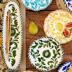 VIETRI Dinnerware|Arezzo Green Narrow Oval Platter