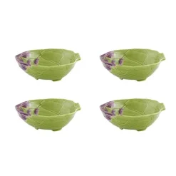 Bordallo Pinheiro Dinnerware|Artichoke Bowl in Green 7", set of 4