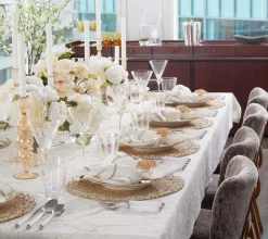 Kim Seybert Place Settings & Linens|Aster Napkin Ring in Champagne, Set of 4