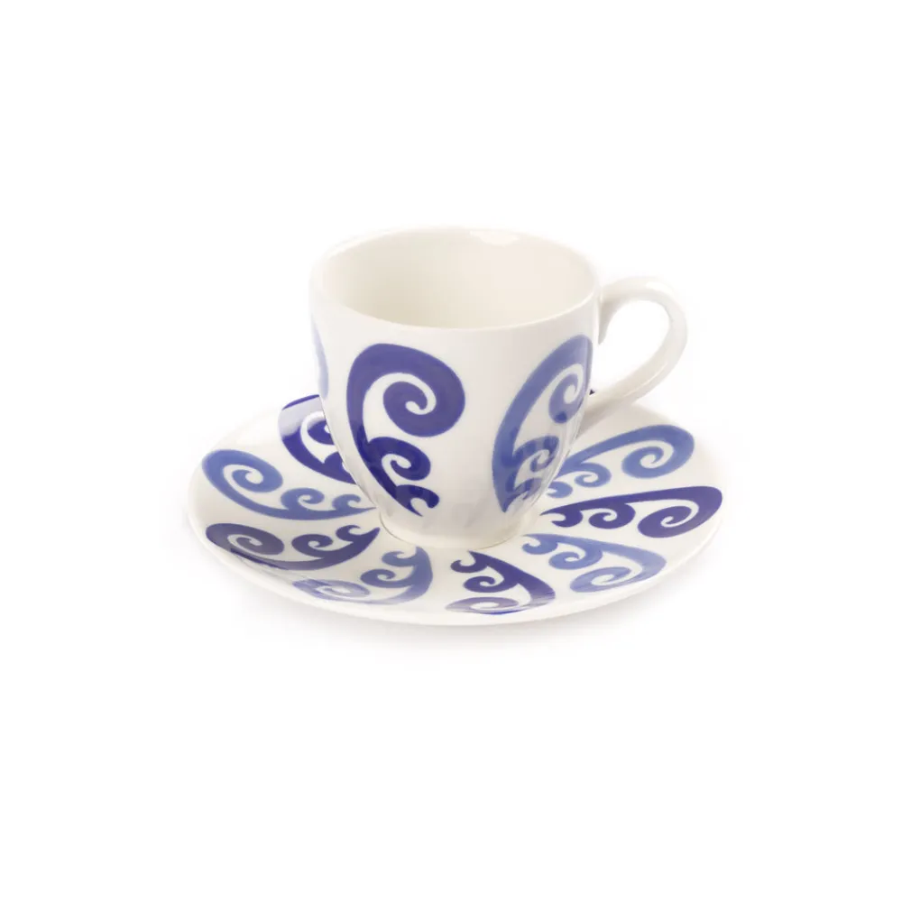 Themis Z Dinnerware|Athenee Two Tone Blue Peacock Coffee or Tea Cup