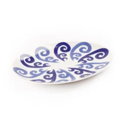 Themis Z Dinnerware|Athenee Two Tone Blue Peacock Serving Platter