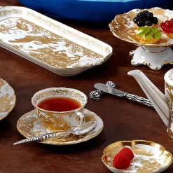 Royal Crown Derby Dinnerware|Aves Gold Tea Cup & Saucer