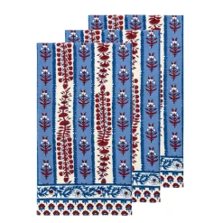 Couleur Nature Place Settings & Linens|Avignon Tea Towels Red & Blue, Set of 3