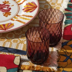 Cabana Glassware|Balloton Murano Water Glass in Pink