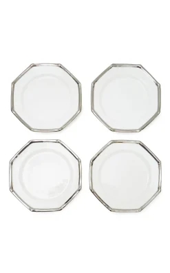 Este Ceramiche Dinnerware|Bamboo Dessert Plates in Platinum, Set of 6