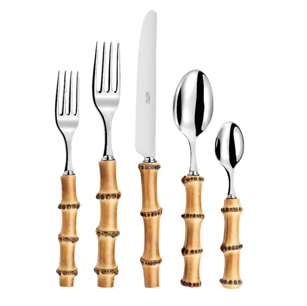 CAPDECO Flatware|Bamboo Place Setting, Set of 5