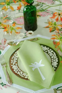 Elizabeth Lake Place Settings & Linens|Bamboo Placemat in Lime, Set of 2