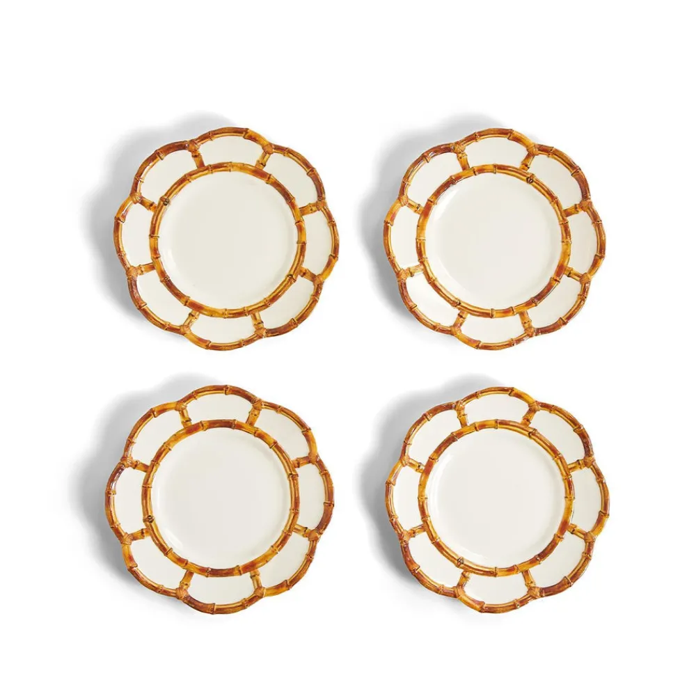 Two's Company Dinnerware|Bamboo Touch Salad / Dessert Plate, Set of 4