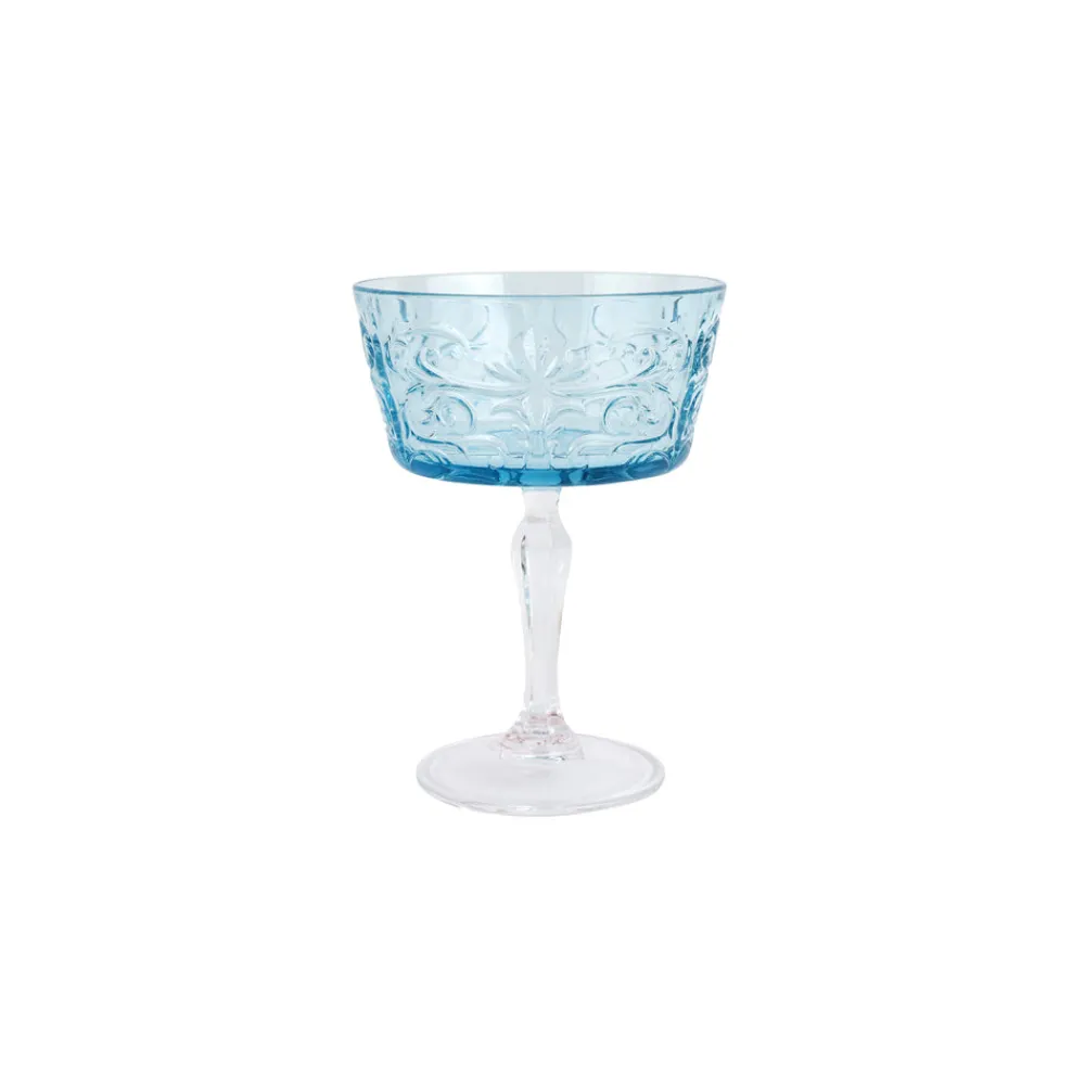VIETRI Glassware|Barocco Light Blue Coupe Champagne Glass
