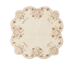 Kim Seybert Place Settings & Linens|Beachcomber Placemat in Natural, Ivory & Gold, Set of 2