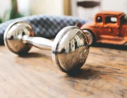 Salisbury Home|Monogram|Beaded Dumbbell Rattle