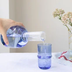 Issy Granger Glassware|Bedside Carafe & Tumbler in Blue