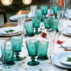 La Rochere Glassware|Bee Tumbler in Emerald, Set of 6