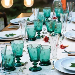 La Rochere Glassware|Bee Wine Glass in Emerald, Set of 6