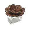 Kim Seybert Place Settings & Linens|Begonia Napkin Ring in Brown & Gold, Set of 4