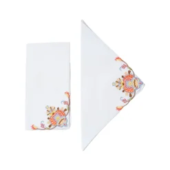 Cabana Place Settings & Linens|Benaki Hand-Painted Linen Napkin