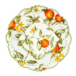Loulou La Dune Place Settings & Linens|Berenice Orange Blossom Placemat and Napkin Set