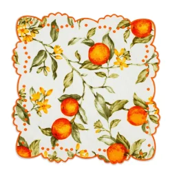 Loulou La Dune Place Settings & Linens|Berenice Orange Blossom Placemat and Napkin Set