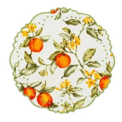 Loulou La Dune Place Settings & Linens|Berenice Orange Blossom Placemat and Napkin Set