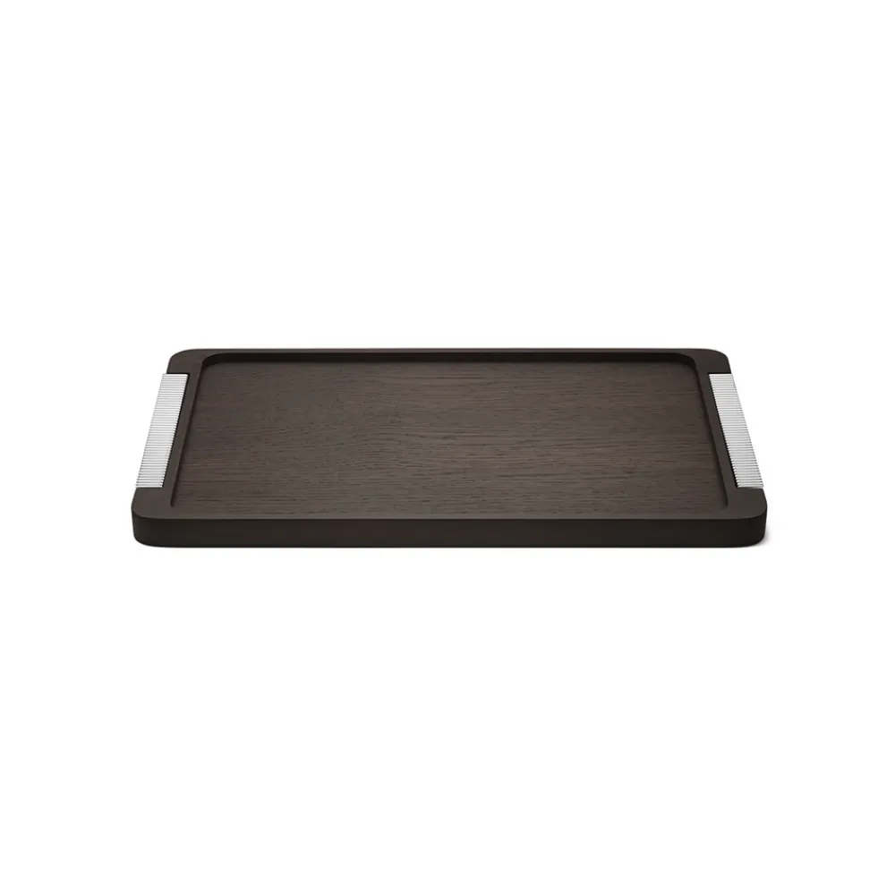 Georg Jensen Dinnerware|Bernadotte Tray Wood & Stainless Steel