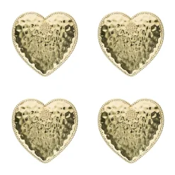 Juliska Place Settings & Linens|Berry & Thread Heart Napkin Ring, Set of 4 in Gold