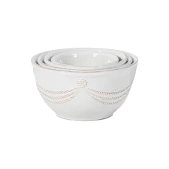 Juliska Dinnerware|Berry & Thread Nesting Prep Bowl in Whitewash, Set of 4