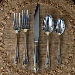 Juliska Flatware|Berry & Thread Polished with Gold Accents Flatware