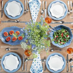 Juliska Dinnerware|Berry & Thread Scalloped Dessert/Salad Plate in Chambray