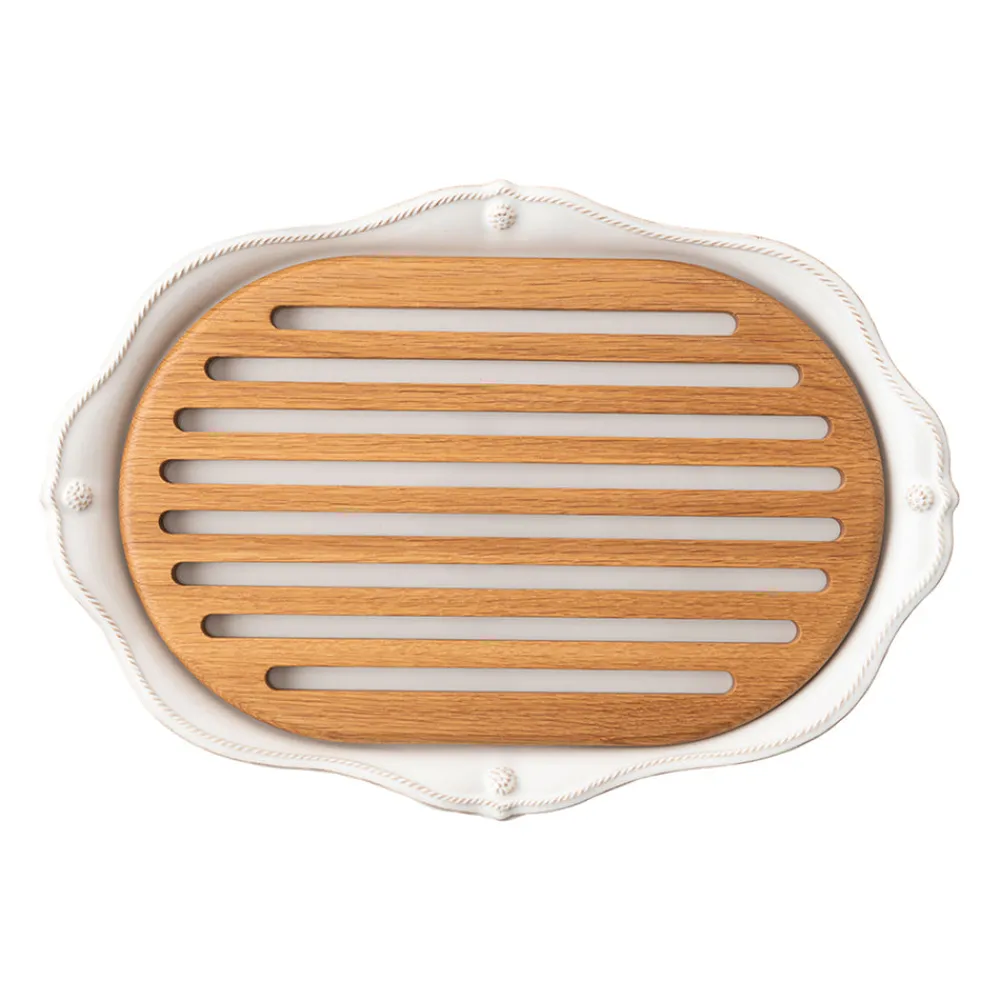 Juliska Dinnerware|Berry and Thread Whitewash Challah Board