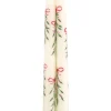 MJ Tablescapes Candles|Berry Kissed Mistletoe Taper Candles, Set of 2