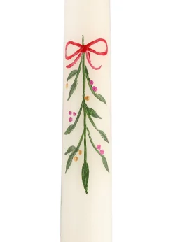 MJ Tablescapes Candles|Berry Kissed Mistletoe Taper Candles, Set of 2