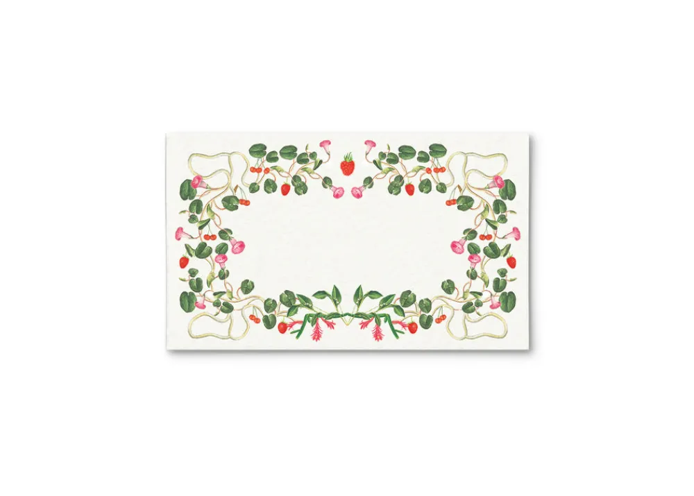 Casa Felix Place Settings & Linens|Berry Pom Pom Place Cards