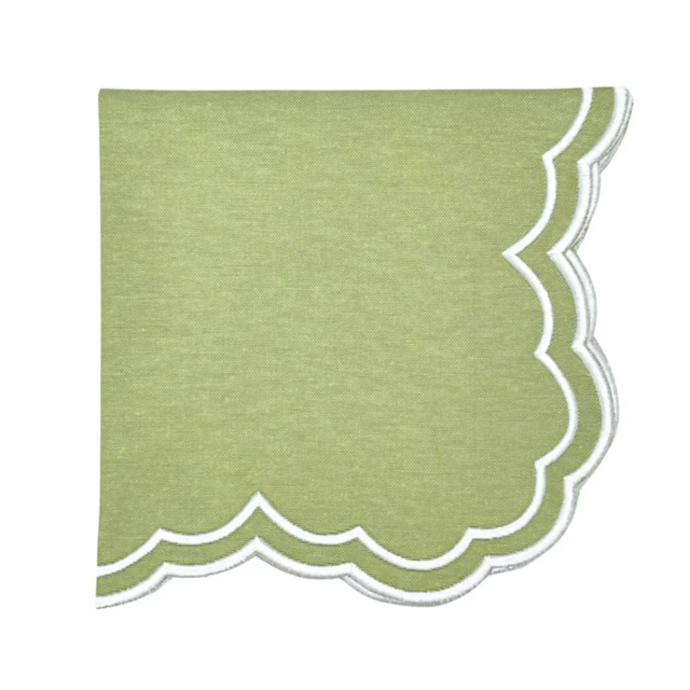 Flying Sheep Country Place Settings & Linens|Bettina Napkin in Sage, Set of 4