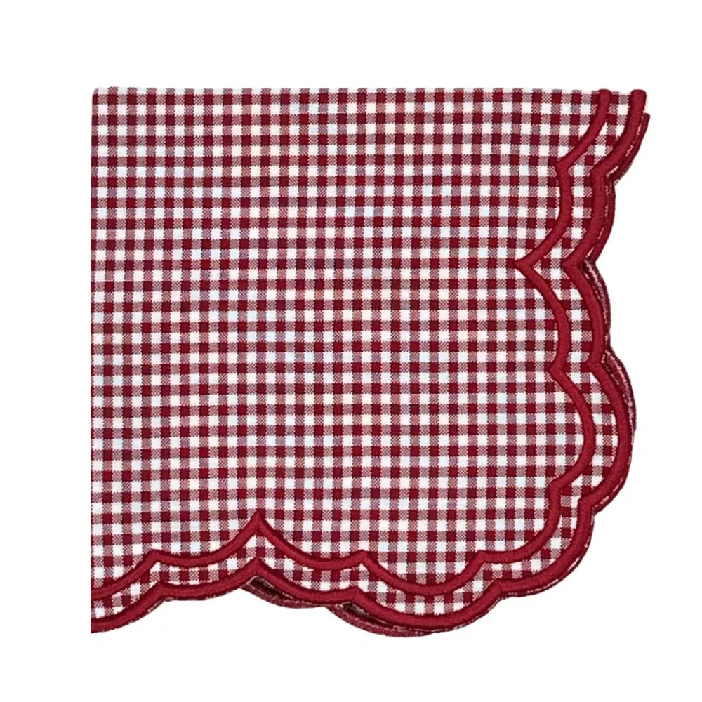 Flying Sheep Country Place Settings & Linens|Bettina Napkin Red Gingham, Set of 4