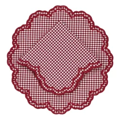 Flying Sheep Country Place Settings & Linens|Bettina Napkin Red Gingham, Set of 4