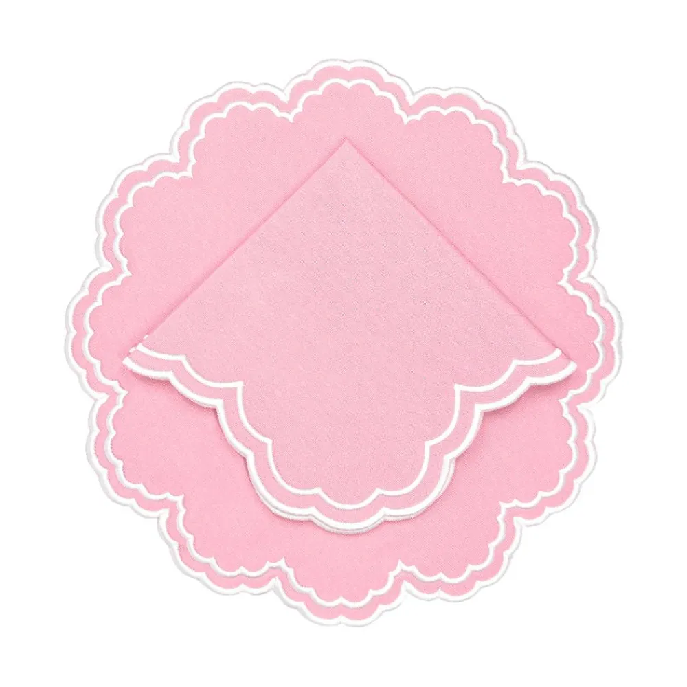 Flying Sheep Country Place Settings & Linens|Bettina Placemat in Pink, Set of 4
