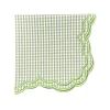 Flying Sheep Country Place Settings & Linens|Bettina-Gingham Napkin in Green, Set of 4