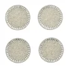 Kim Seybert Place Settings & Linens|Bevel Coasters in Silver & Crystal, Set of 4 in a Gift Bag