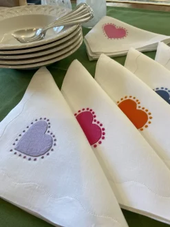 Elizabeth Lake Place Settings & Linens|Big Love Dinner Napkins Rainbow, Set of 6 - Special Edition