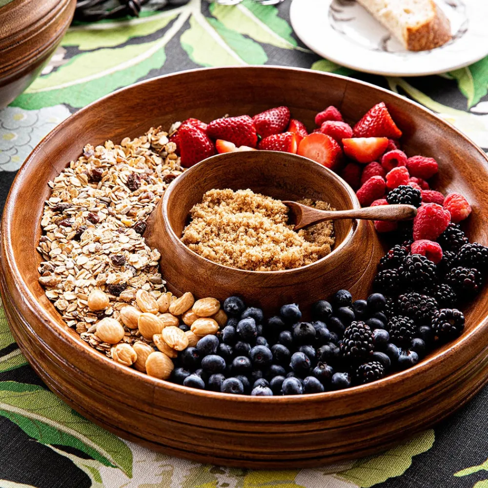 Juliska Dinnerware|Bilbao Wood Chip and Dip