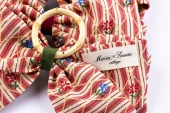 Maria Louise Cottage Place Settings & Linens|Bistro Charm Napkin Rings in Red, Set of 4