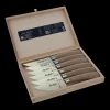 Jean Dubost Laguiole Flatware|Bistronomie Steak Knives Ivory Micarta, Set of 6