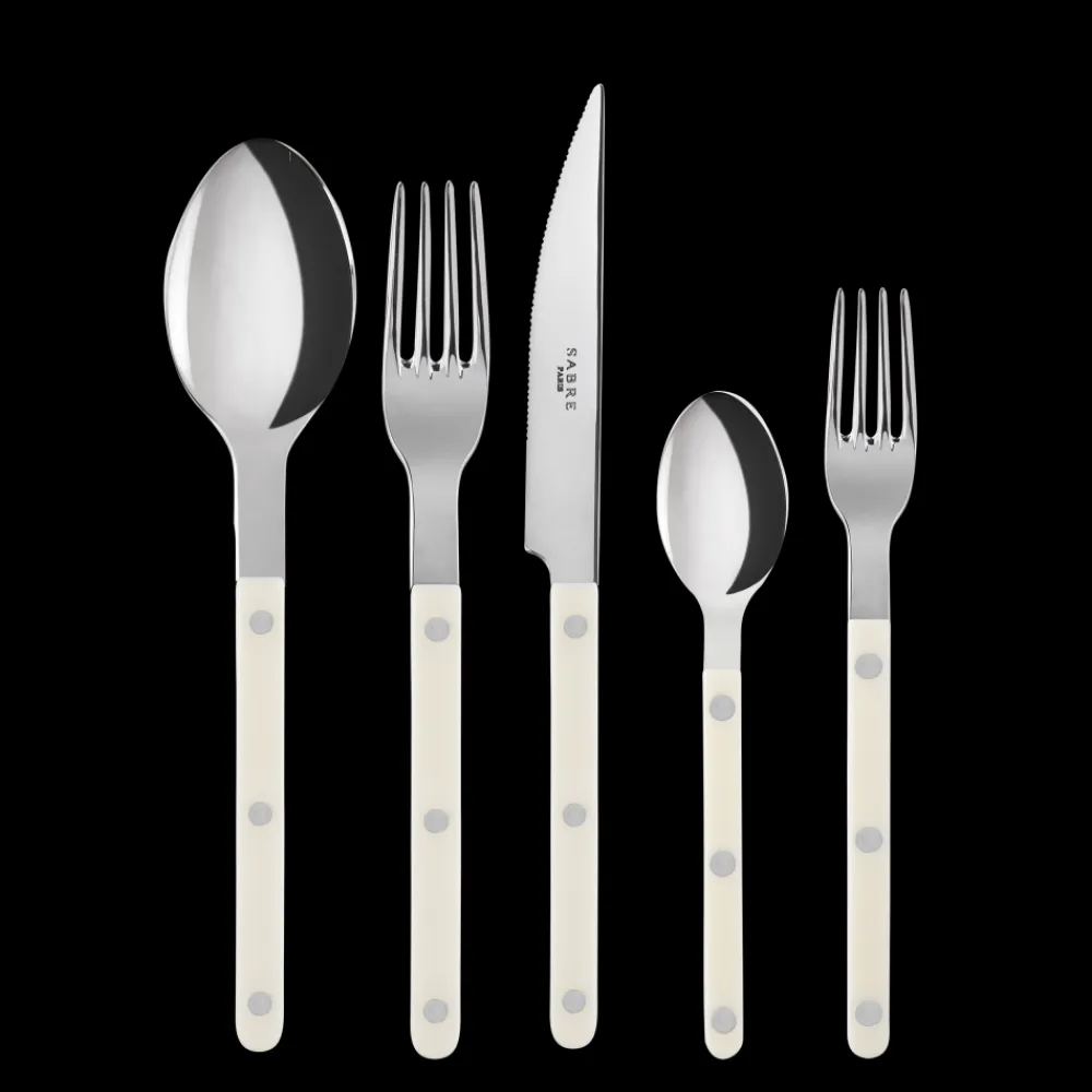 Sabre Flatware|Bistrot Place Setting in Ivory, Set of 5