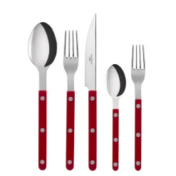 Sabre Flatware|Bistrot Place Setting in Burgundy, Set of 5