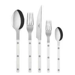 Sabre Flatware|Bistrot Place Setting in White, Set of 5