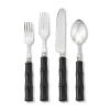 Chefanie Flatware|Black “Bamboo” Flatware, Set of 4