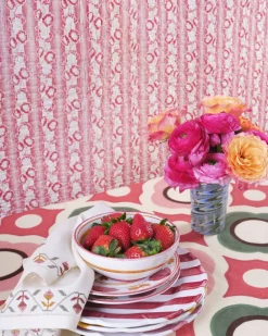 Cabana Dinnerware|Blossom Bowl in Burgundy