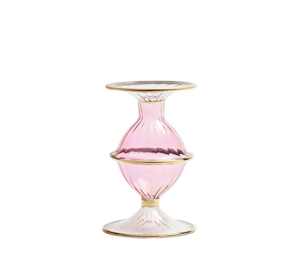 Kim Seybert Candles|Blossom Candle Holder in Pink